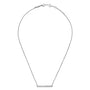 Minimalist elegance at its best, the Chopard Ice Cube necklace in 18ct white gold features a horizontal bar pendant with small embedded stones and is finished with a lobster clasp and adjustable extension chain.