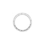 The Chopard Ice Cube ring features a silver circular design with evenly spaced rectangular segments, offering minimalist elegance and modern style, showcased on a white background.