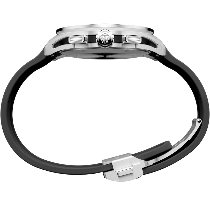 Atelier Chronograph Quartz M1q | 40mm, Stainless Steel and Black Rubber, Men's Watch