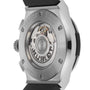 Close-up of the back of the Hublot Classic Fusion Chronograph Titanium, highlighting its automatic chronograph movement and engraved branding on the titanium case.