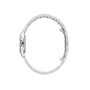 The Cartier Panthère de Cartier Small Model wristwatch features a slim silver profile, metal band, blue crown, and an elegant design that evokes a fine jewellery watch.