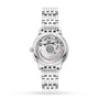 The OMEGA De Ville Prestige is a stainless steel wristwatch with a transparent case back, engraved details, and the Master Chronometer-certified OMEGA Co-Axial Calibre 8800 movement.