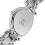 Back view of the Longines PrimaLuna Moonphase wristwatch showcasing engraved branding, model number, water resistance details, and a stainless steel case with strap.