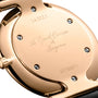 Close-up of the gold case back on the Longines La Grande Classique de LONGINES, engraved with model number L4.512.1 and serial number 49188871.