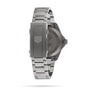 The TAG Heuer Aquaracer Professional 300 Date sports watch is displayed from the back, showcasing its silver metal clasp and engraved case back with signature Aquaracer branding.