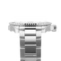 Side view of the TAG Heuer Aquaracer 200 Professional Solargraph, featuring a stainless steel case, metal link band, textured bezel, and advanced solar-powered technology.