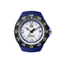Blue and black TAG Heuer Formula 1 Solargraph watch featuring a white dial, black bezel, and displaying the time 10:10.