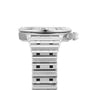 Side view of the Breitling Chronomat Automatic GMT 40 stainless steel watch with a metal link bracelet, featuring a crown, bezel marked with 30, and powered by the distinctive Breitling calibre 32.