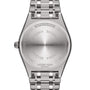 Close-up of the back of the Breitling Chronomat Automatic 36 Victoria Beckham, engraved with VICTORIA BECKHAM and highlighting exclusive details of their collaboration on a sleek metal bracelet.