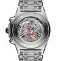 The back of the Breitling Chronomat B01 42 NFL Green Bay Packers Edition displays exposed gears with the NFL logo centered.