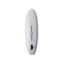 A limited edition Diver X Beau Lake surfboard by Ulysse Nardin, white with a vertical blue logo, displayed on a plain white background.