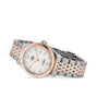 The TUDOR 1926 features a rose gold bezel, two-tone silver and rose gold bracelet, white textured dial, gold hour markers, and a date window at 3 o’clock.