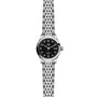 The TUDOR 1926 is a timeless stainless steel watch with a black textured dial, silver hands and numerals, date window at 3 o’clock, and a metal bracelet—ideal for fans of classic mechanical timepieces.