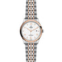 The TUDOR 1926 is a wristwatch with a silver and rose gold bracelet, white dial, gold hour markers, and a date display at 3 o’clock—an elegant tribute to classic mechanical watches.