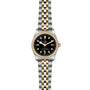 The TUDOR Black Bay One 36 S&G features a black dial, yellow gold hour markers, a gold bezel, and a two-tone silver and gold metal link bracelet.
