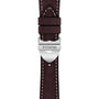 A brown leather strap with white stitching and a silver clasp engraved “TUDOR”—the perfect accessory for TUDOR’s 1926 watch and classic mechanical watch enthusiasts.