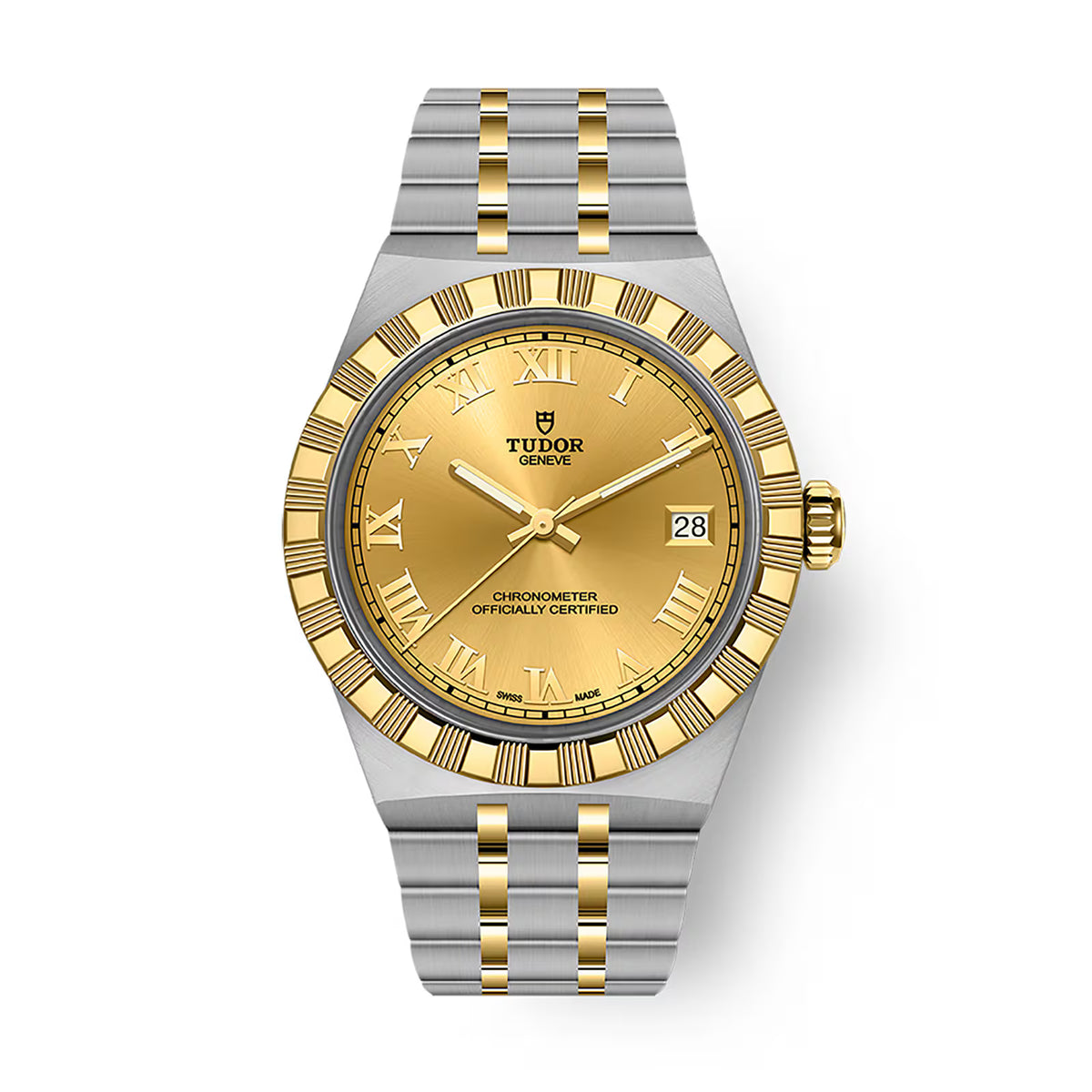 TUDOR 自動巻き時計 ゴールドダイヤル 36mm TUDOR TUDOR Royal 36mm Steel & 18K Yellow Gold Champagne