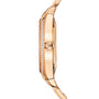 Side view of the Patek Philippe Twenty~4 7300/1200R-001 gold wristwatch featuring a diamond-set bezel and engraved crown.