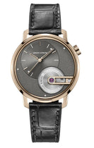 Tribute 1 Rose Gold | 38mm, 18K Rose Gold, Leather, Grey Dial