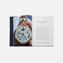 An open book, Watches: A Guide By HODINKEE from Hodinkee, shows a photo of a gold pocket watch on the left and an article titled A Brief History of Timepieces on the right—perfect for watch enthusiasts.