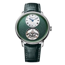 Ultrathin Tourbillon Platinum | 41.5mm, Platinum, Alligator Leather, Green Dial