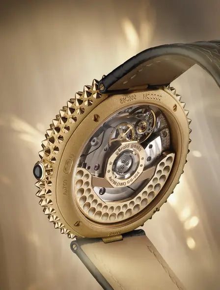 Gentissima Oursin 36 Black Onyx | 36mm, Glass-blasted yellow gold 3N, Women's Watch