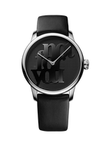 Louis Erard x Monica Bonvicini "Not For You" | 39mm, Steel, Leather, Black Dial