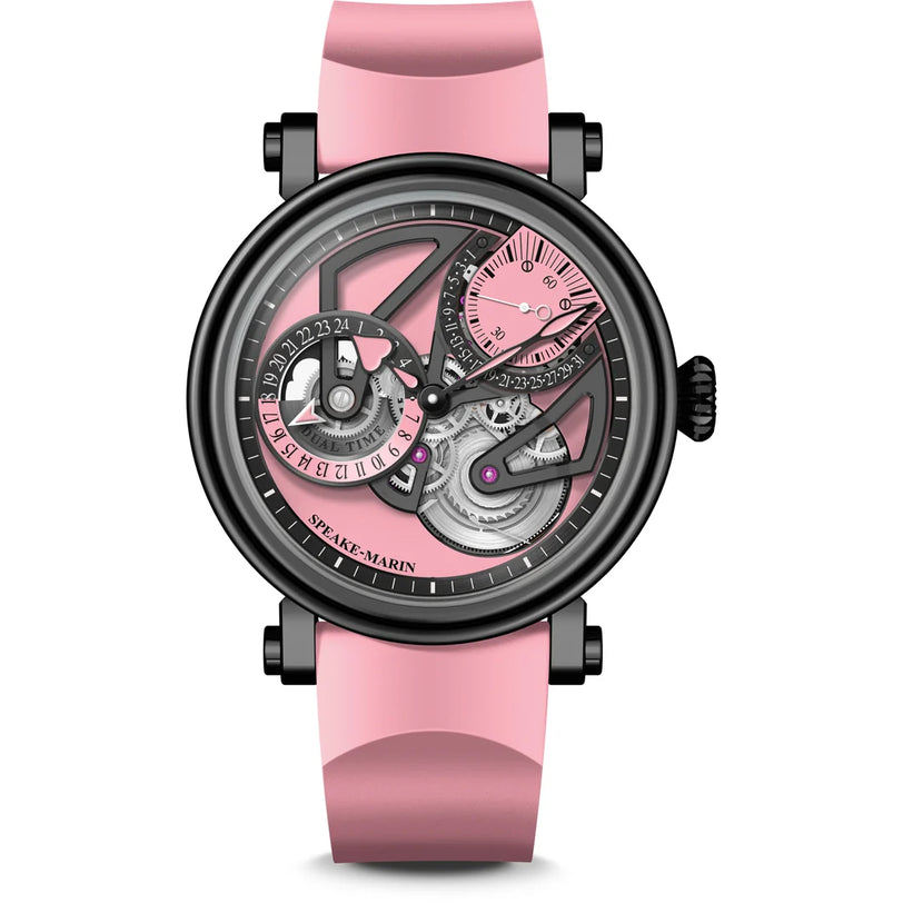 Dual Time Pink | 42mm, Titanium, Unisex Watch