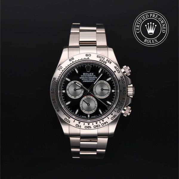 Rolex Certified Pre-owned Daytona M126509-0001 front on black background