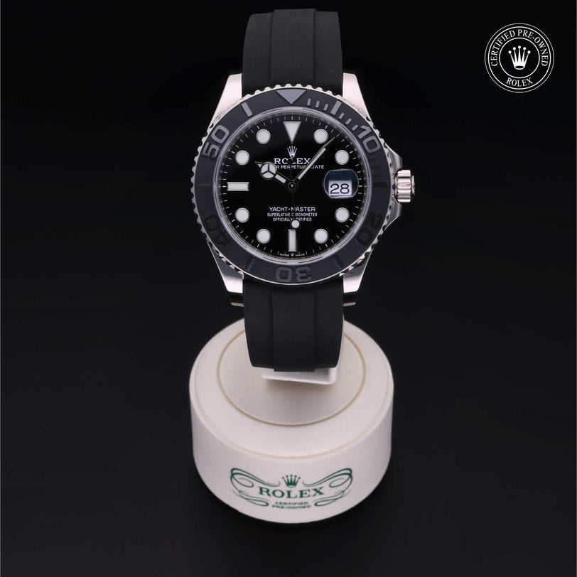 Rolex Certified Pre-owned Yacht-Master M226659-0003 front on black background