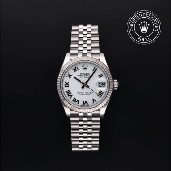 Rolex Certified Pre-owned Lady Datejust M278274-0010 front on black background