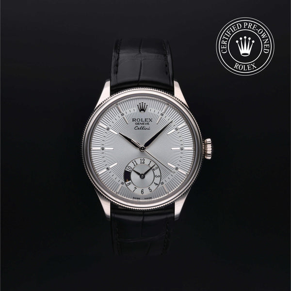 Rolex Certified Pre-owned Cellini M50529-0004 front on black background