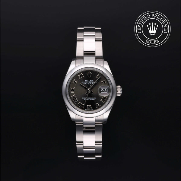 Rolex Certified Pre-owned Lady Datejust M279160-0012 front on black background
