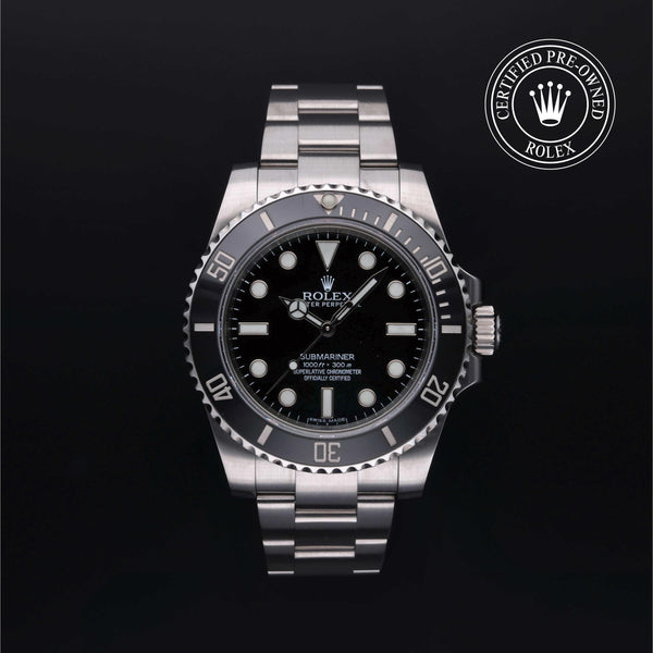 Rolex Certified Pre-owned Submariner M114060-0002 front on black background