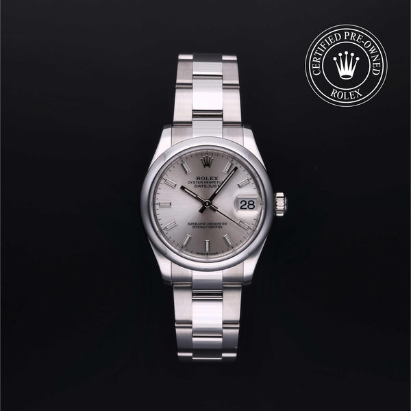 Rolex Certified Pre-owned Lady Datejust M278240-0005 front on black background