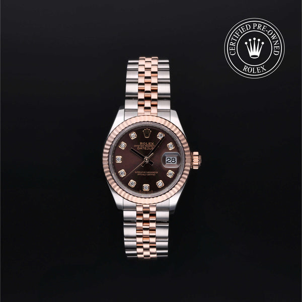 Rolex Certified Pre-owned Lady Datejust M279171-0011 front on black background