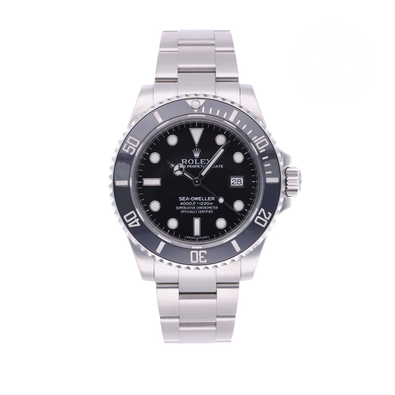 Rolex Certified Pre-owned Sea-Dweller M116600-0003 front on white background