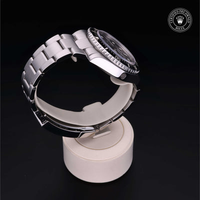 Rolex Certified Pre-owned Sea-Dweller M116600-0003 front on black background