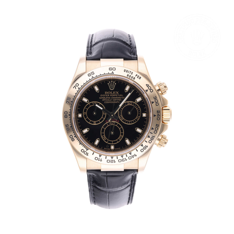 Rolex Certified Pre-owned Daytona M116518-0036 front on white background