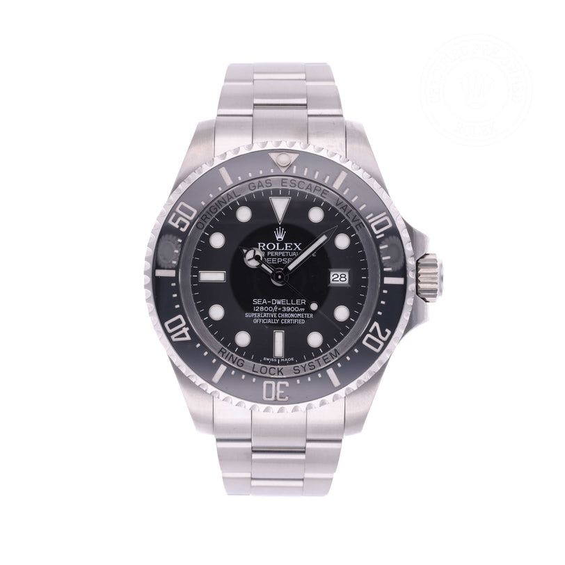 Rolex Certified Pre-owned Sea-Dweller M116660-0001 front on white background