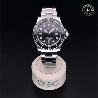 Rolex Certified Pre-owned Sea-Dweller M116600-0003 front on black background