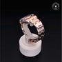 Rolex Certified Pre-owned Lady Datejust Pearlmaster M81315-0014 front on black background