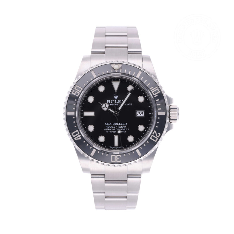 Rolex Certified Pre-owned Sea-Dweller M116600-0003 front on white background