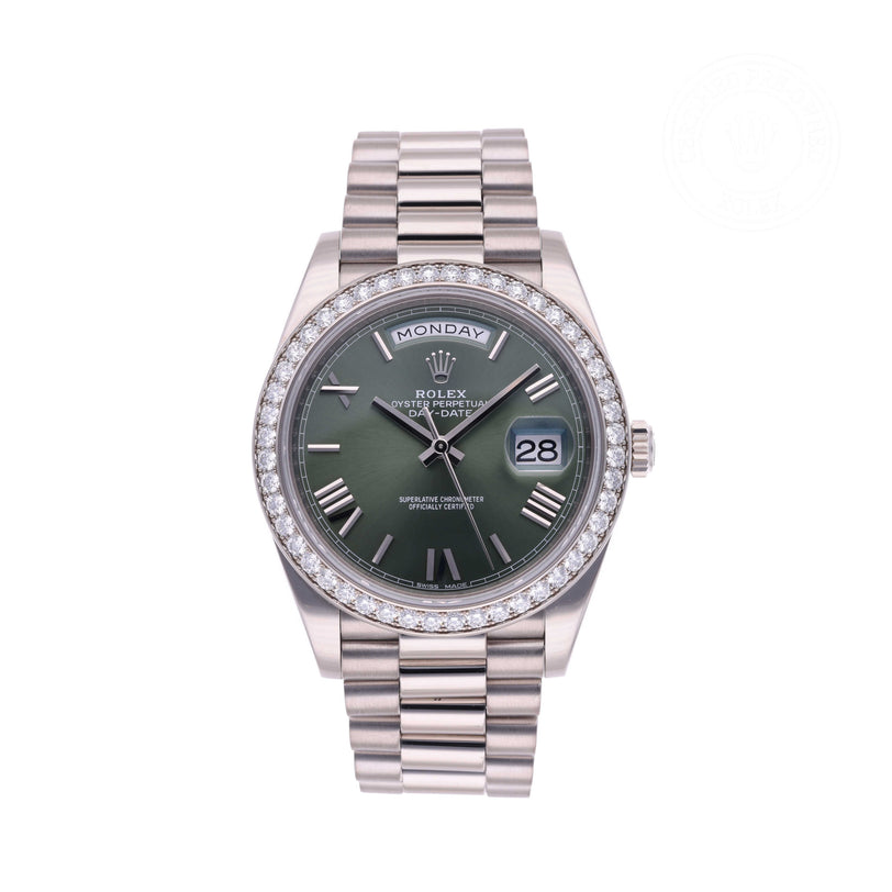 Rolex Certified Pre-owned Day-date M228349RBR-0030 front on white background