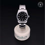 Rolex Certified Pre-owned Oyster Perpetual M124200-0002 front on black background