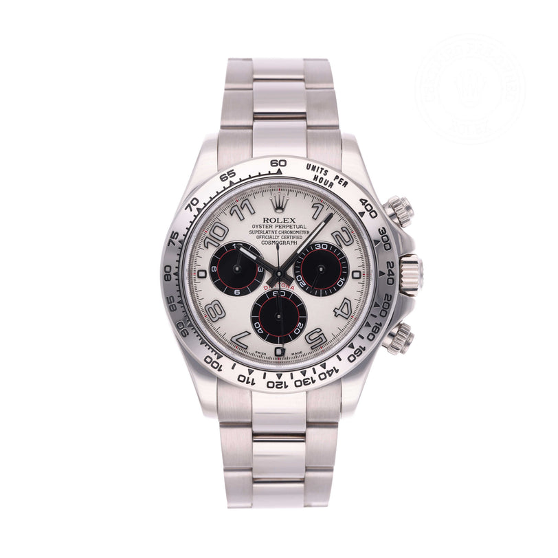 Rolex Certified Pre-owned Daytona M116509-0063 front on white background