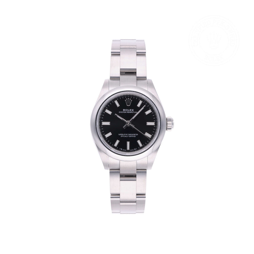 Rolex Certified Pre-owned Oyster Perpetual M276200-0002 front on white background
