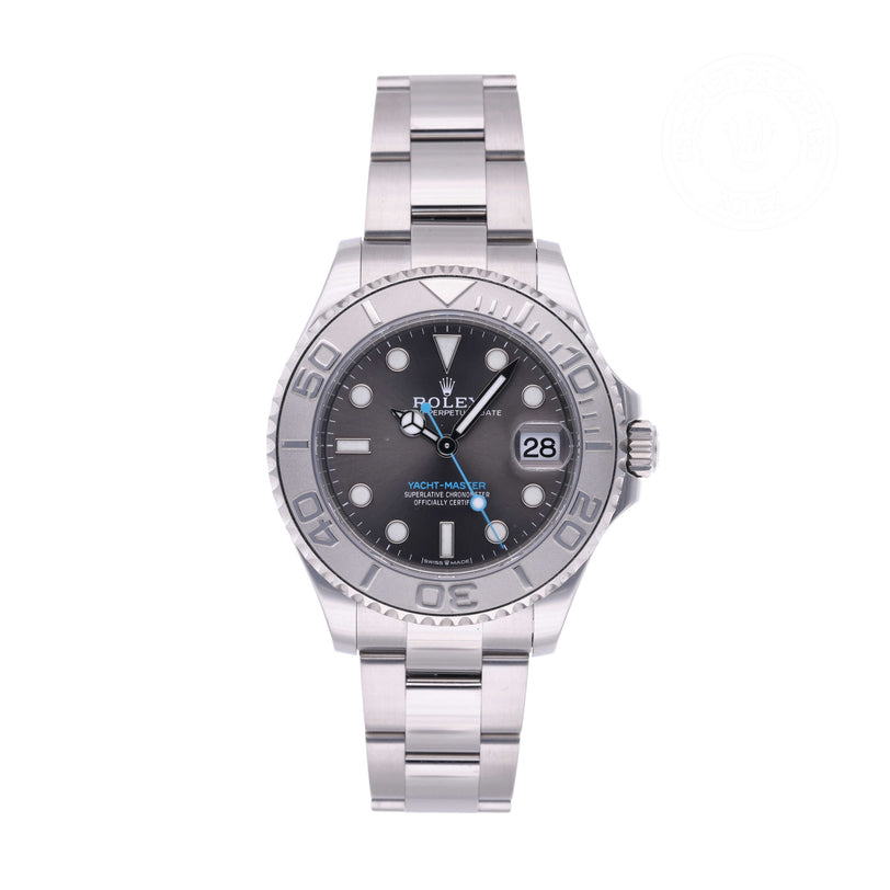 Rolex Certified Pre-owned Yacht-Master M268622-0002 front on white background