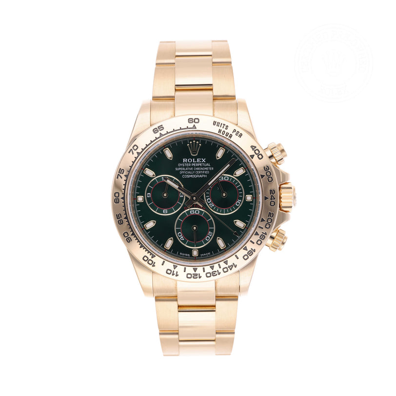 Rolex Certified Pre-owned Daytona M116508-0013 front on white background