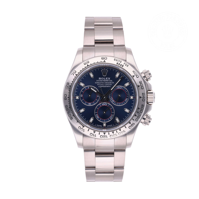 Rolex Certified Pre-owned Daytona M116509-0019 front on white background